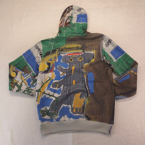 Jean Michel Basquiat Long Sleeve Pullover Hoodie Mens Size Small S Green Gray - Picture 9 of 9